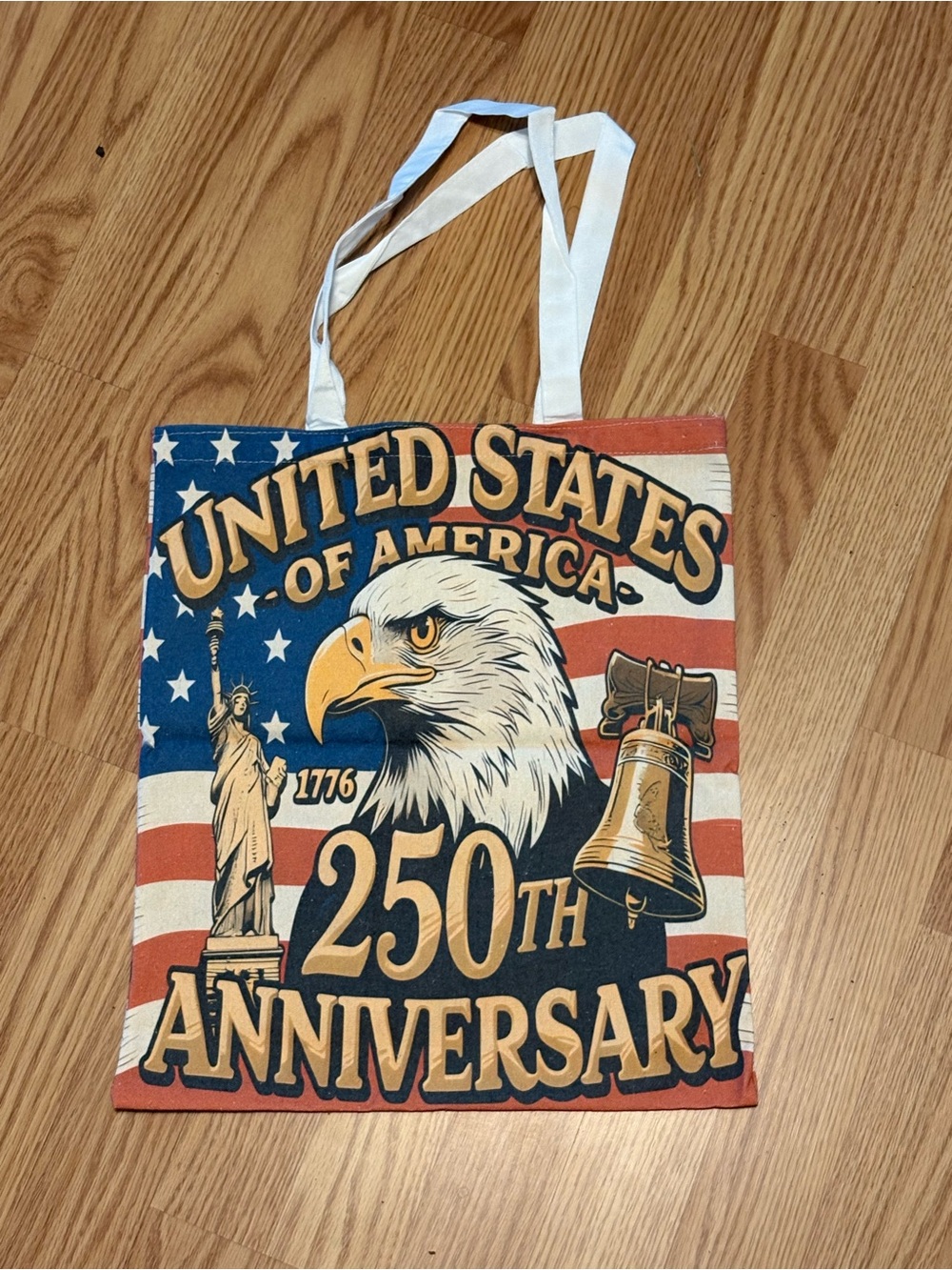United States 250th Anniversary Eagle Tote Bag - Patriotic Red White Blue